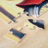 Retro-Motorrad-Button hoch Puzzle (Seite)