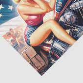 Retro-Motorrad-Button hoch Seidenpapier (Ausschnitt)