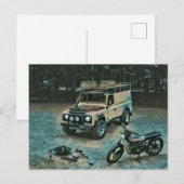 Retro-Motorrad-Geschenk Postkarte (Vorne/Hinten)