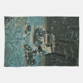 Retro-Motorrad Geschirrtuch (Horizontal)