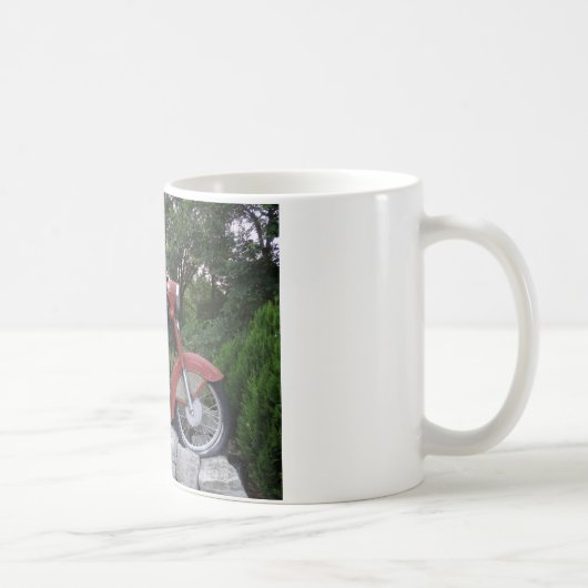 Retro Motorrad Klassische weiße Tasse (Rechts)