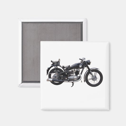 Retro-Motorrad Magnet (Vorderseite/Rückseite)