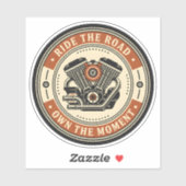 Retro-Motorrad-Motor-Emblem-Stil Aufkleber (Blatt)