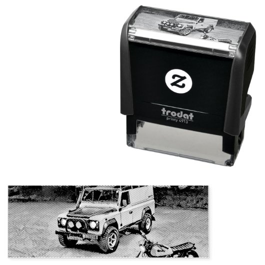 Retro-Motorrad Permastempel (Beispiel)