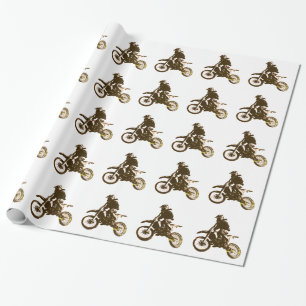 Retro Motorrad Pop Kunst Geschenkpapier