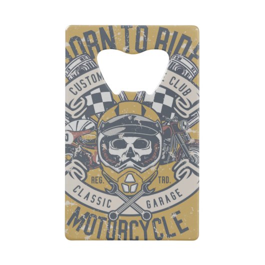 Retro Motorrad rostfreier Stahl Flaschenöffner (Vorderseite)