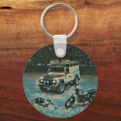 Retro-Motorrad Schlüsselanhänger (Vorderseite)