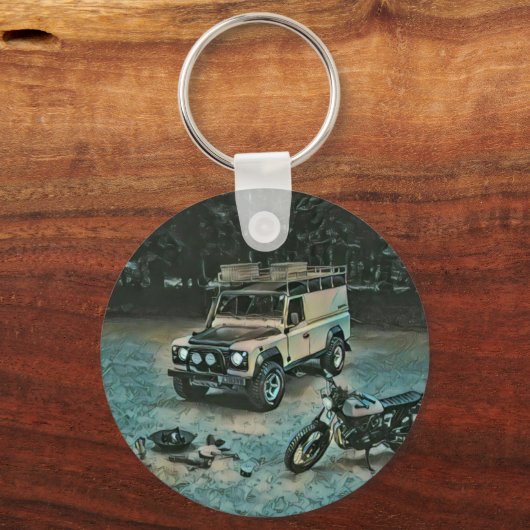 Retro-Motorrad Schlüsselanhänger (Vorderseite)