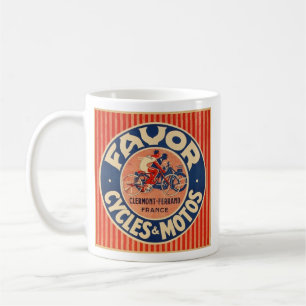 Retro Motorradanzeige der Bevorzugung Kaffeetasse