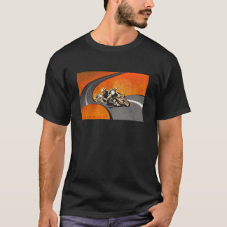 Retro-Motorradinsel Man TT-Plakat T-Shirt