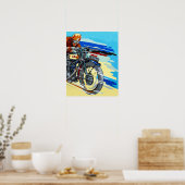 Retro-Motorradlackierung Poster (Küche)