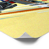 Retro-Motorradlackierung Poster (Ecke)