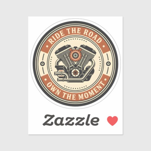Retro-Motorradmotor-Emblem-Stil Aufkleber (Blatt)