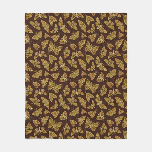 Retro-Motten der 1970er Fleecedecke (Vorderseite)