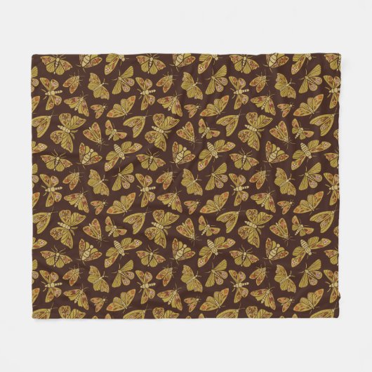 Retro-Motten der 1970er Fleecedecke (Vorderseite (Horizontal))