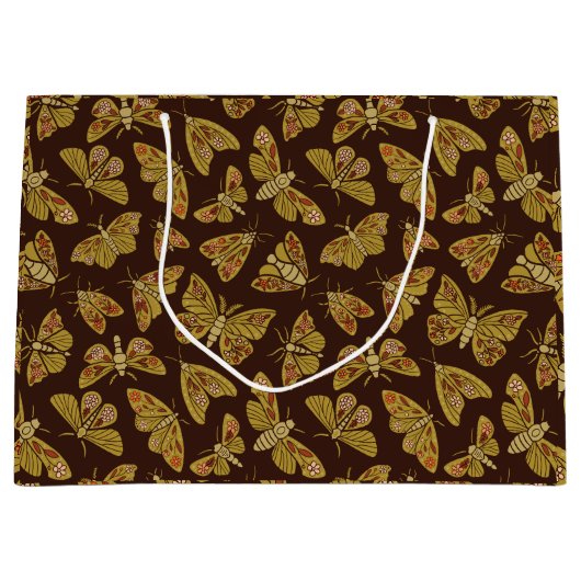 Retro-Motten der 1970er Große Geschenktüte (Vorderseite)