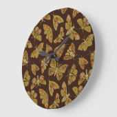 Retro-Motten der 1970er Große Wanduhr (Winkel)