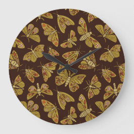 Retro-Motten der 1970er Große Wanduhr