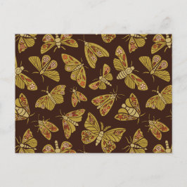 Retro-Motten der 1970er Postkarte