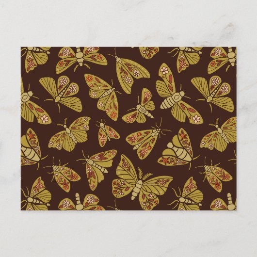 Retro-Motten der 1970er Postkarte (Vorderseite)