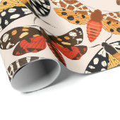 Retro-Motten-Wrapapier Geschenkpapier (Rolleneckpunkt)