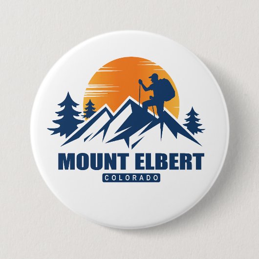 Retro Mount Elbert Hike T - Shirt Button (Vorderseite)