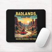 Retro Mount Rushmore South Dakota State Badlands Mousepad (Mit Mouse)