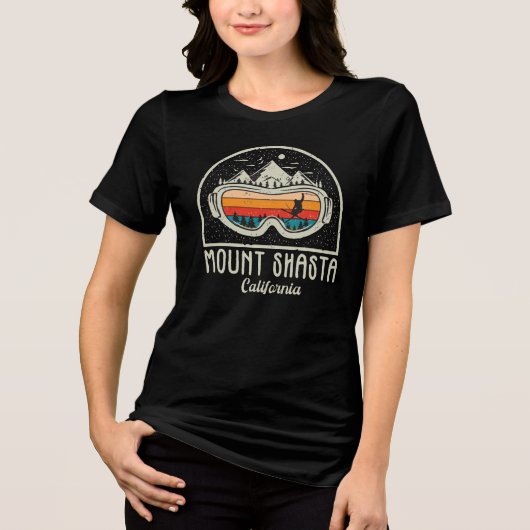 Retro Mount Shasta Ski Tri-Blend Shirt (Vorderseite)