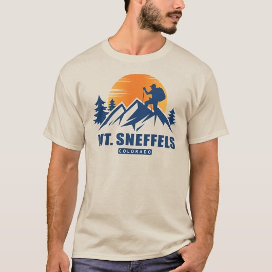 Retro Mount Sneffels Wandern T - Shirt (Vorderseite)