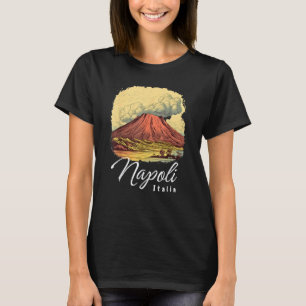 Retro Mount Vesuvius Napoli Italia Neapel Italien  T-Shirt