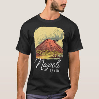 Retro Mount Vesuvius Napoli Italia Neapel Italien T-Shirt