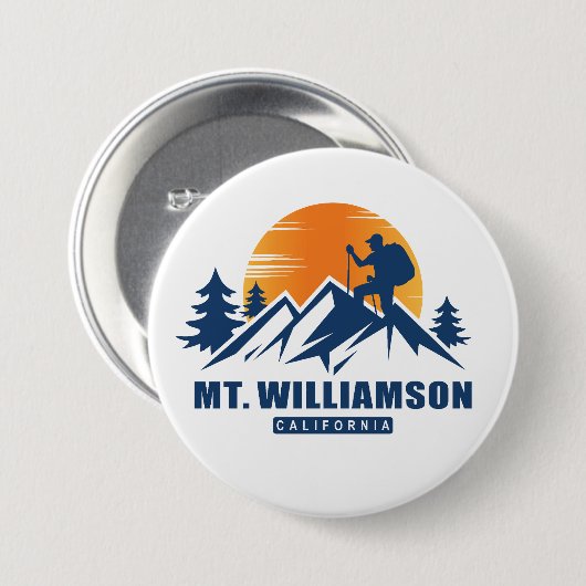 Retro Mount Williamson Hike T - Shirt Button (Vorne & Hinten)