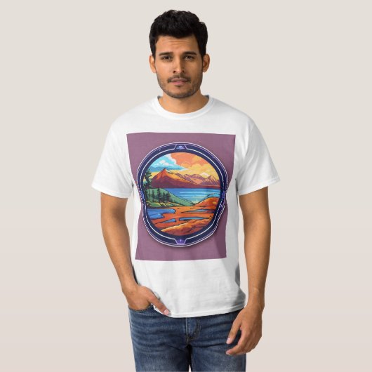 Retro Mountain Adventure T - Shirt (Vorne ganz)