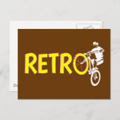 Retro Mountain Bike Rad Stand Postkarte (Vorne/Hinten)