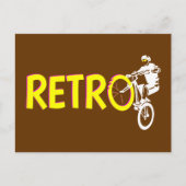 Retro Mountain Bike Rad Stand Postkarte (Vorderseite)