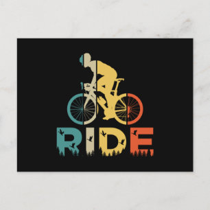 Retro Mountain Bike und Outdoor Postkarte