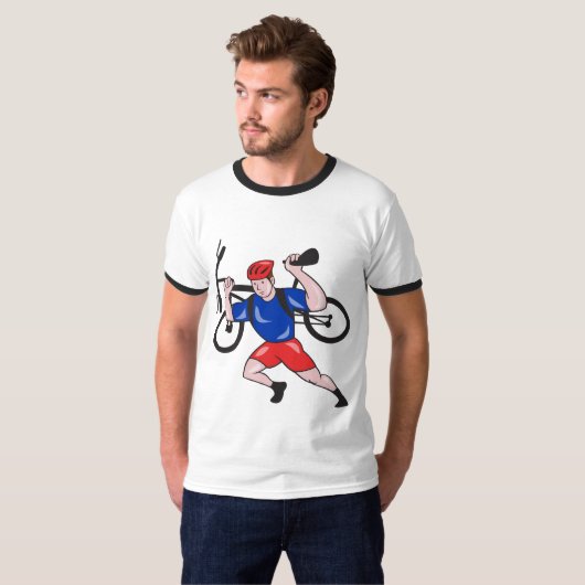 Retro Mountain Biker Tee Shirts (Vorne ganz)