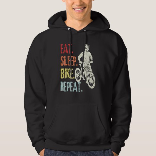 Retro Mountain Biking Fahrrad Rad fahren essen Sle Hoodie (Vorderseite)