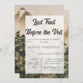 Retro Mountain Camp Bachelorette Einladung (Vorne/Hinten)