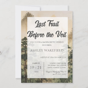 Retro Mountain Camp Bachelorette Einladung
