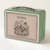 Retro Mountain Custom  Metall Brotdose (Rückseite)