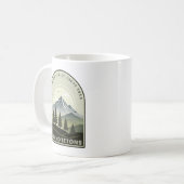 Retro Mountain Family Vacation Green ID1136 Kaffeetasse (Vorderseite Links)