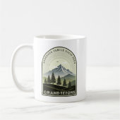 Retro Mountain Family Vacation Green ID1136 Kaffeetasse (Links)
