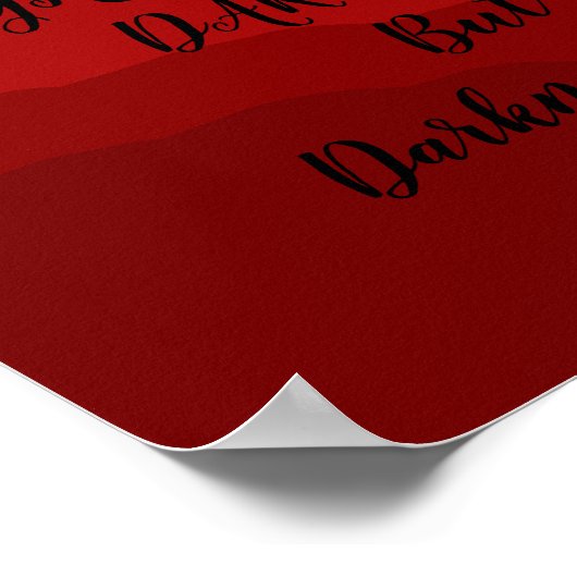 Retro Mountain Landschaft Illustration Rot Poster (Ecke)