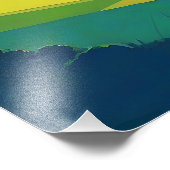 Retro Mountain Landschaft Liebe Fotodruck (Ecke)