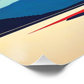 Retro Mountain Landschaft Liebe Poster (Ecke)