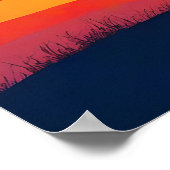 Retro Mountain Landschaft Liebe Poster (Ecke)