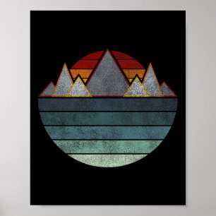 Retro Mountain Outdoors - Wandern, Camping, Felsen Poster