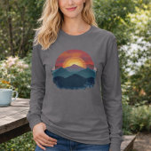 Retro Mountain Sunset - Nature Outdoors Women's T-Shirt
