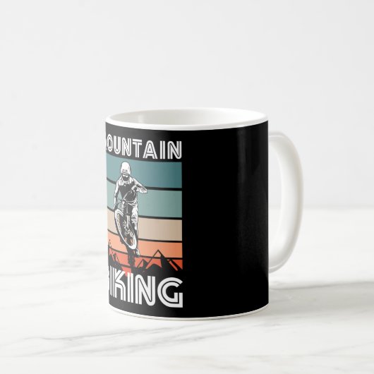 Retro Mountainbike-Geschenk für MTB-Fans Kaffeetasse (VorderseiteRechts)
